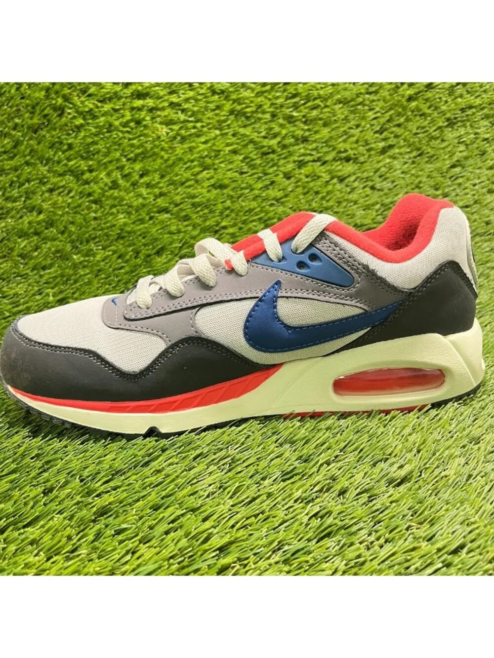 Nike Air Max Correlate Womens Size 9.5 Gray Red Athletic Running Shoes Sneakers